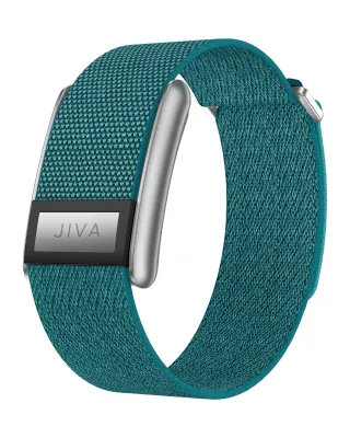 The Jiva band in Teal, seen from the plate side